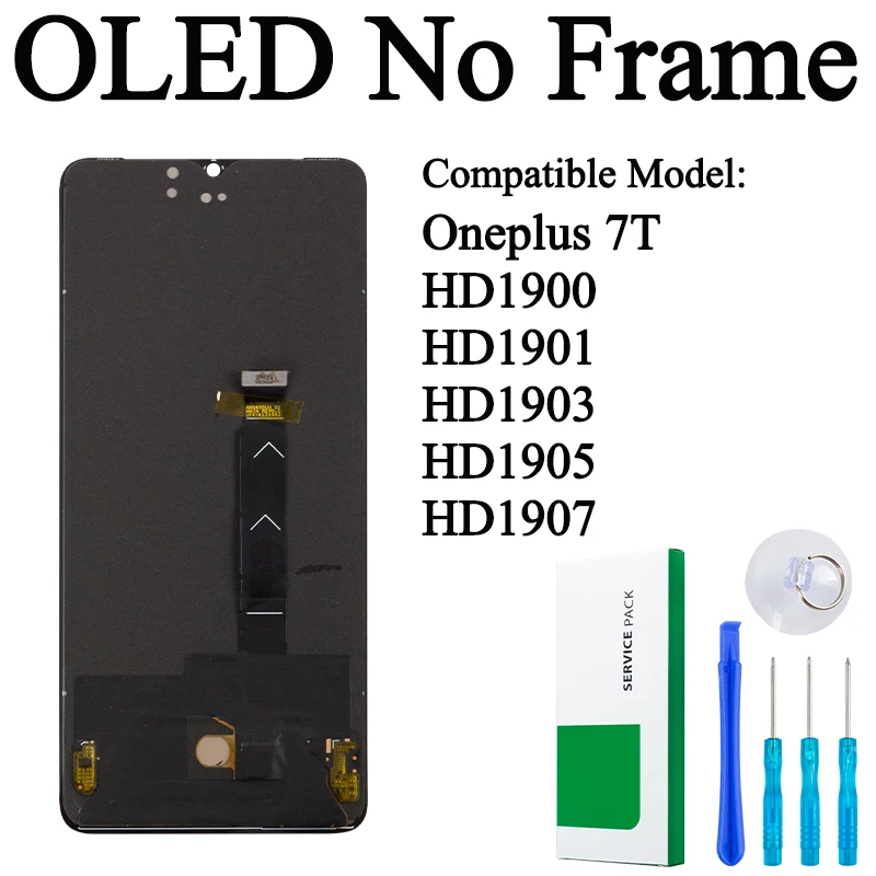 Schermo LCD Per OnePlus 7 Pro / 7T Pro Con Kit Attrezzi | Display Touch Senza Impronta, Sostituzione Fai-da-Te - 2