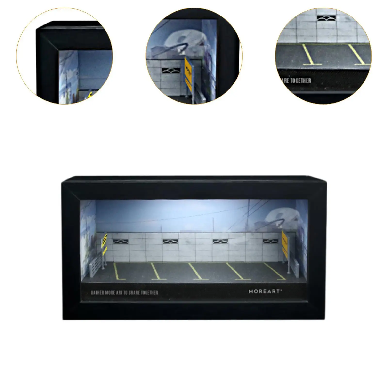 1:64 موقف السيارات عرض صندوق تخزين الحماية تحتاج إلى تجميع العرض #5