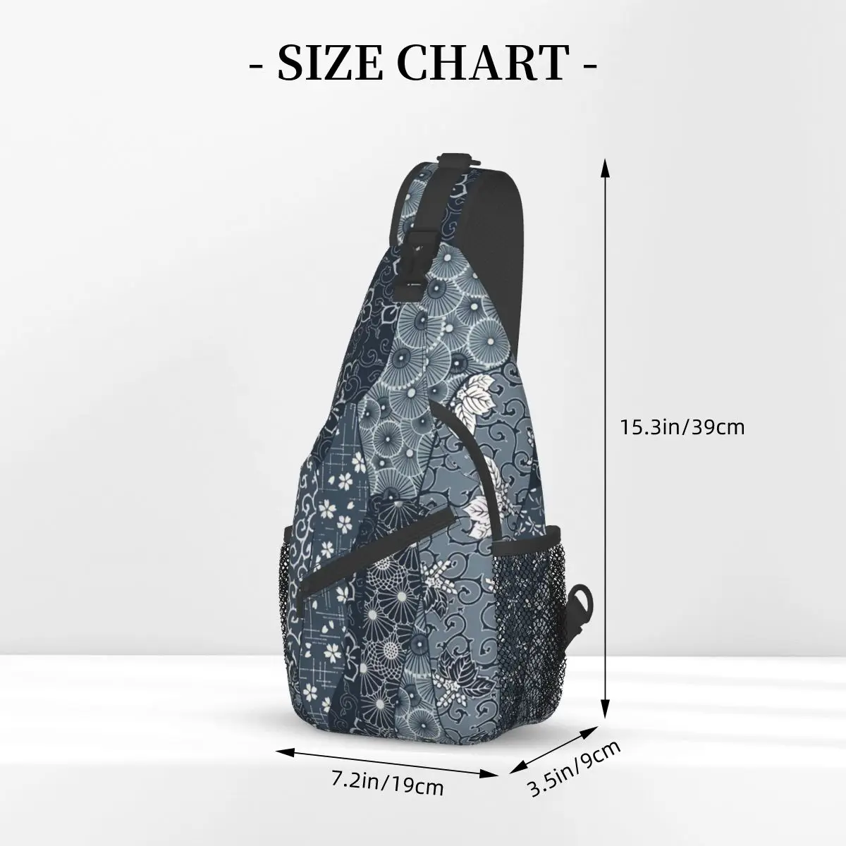 Japanese Style Crossbody Bag Sports Traditional Japanese Fabric Patchwork Chest Bag Unisex Women Man Shoulder Backpacks Travel