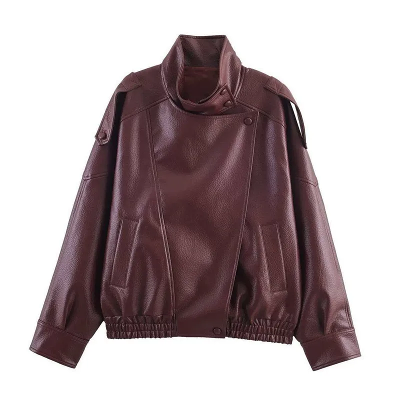 Long Sleeve No Hood Coat Regular Length European and American Style with Regular Fit Winter Stand Collar Streetwear Women Jacket