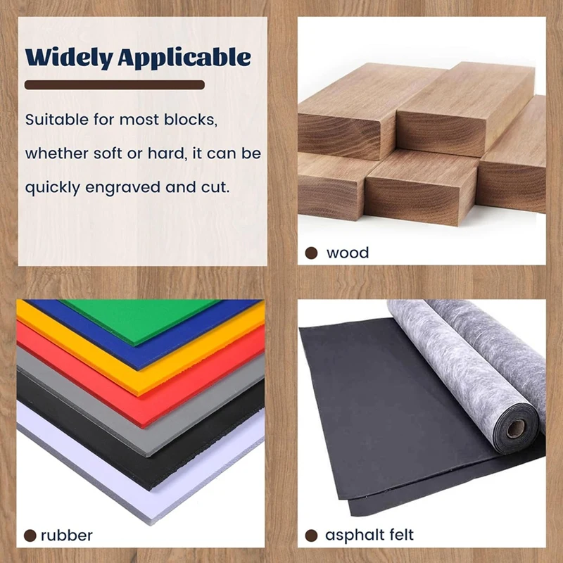 (NEW) Linocut Carving Kit Tool Linoleum Cutter Assortment With 6 Blades For Block Printing For DIY Sculpture Carpenter