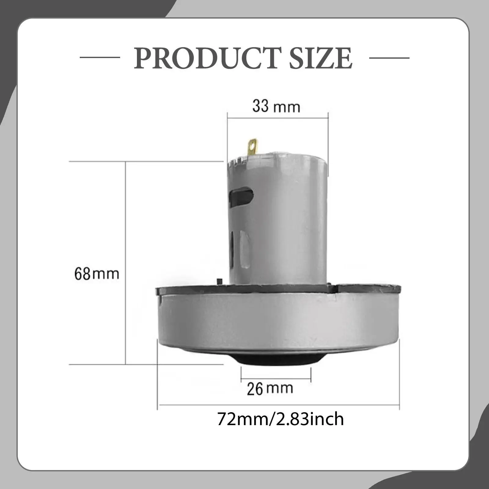 18,5 V 120 W Motor, starker Saug-Staubsaugermotor für DIY-Projekte