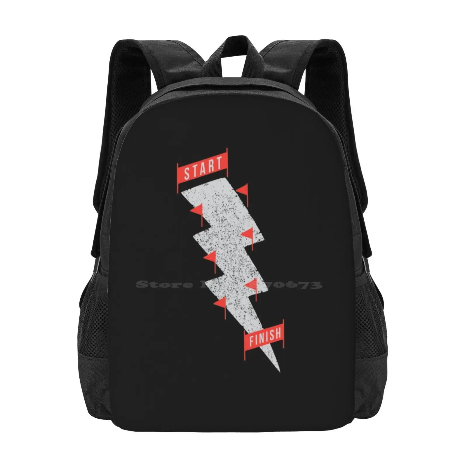 Flash Hot Sale Schoolbag Backpack Fashion Bags Funny Gaming Tv Film Pop Culture Flash Lightning Slalom Speed Start Finish