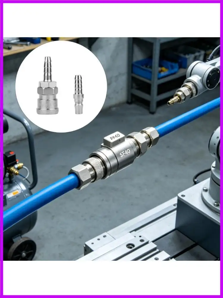 R9CC Quick Releases Connector Universal Leak Prevention Pneumatic Gas Hose Nozzle