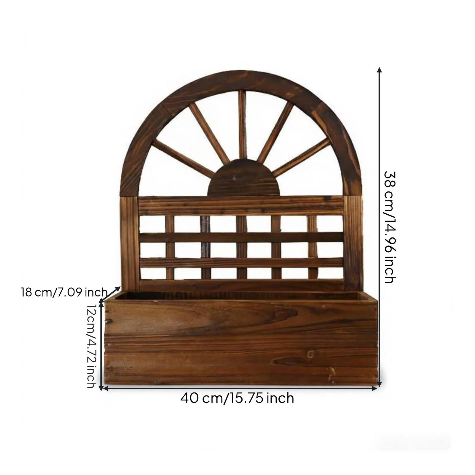 Wall Mounted Planter Anti Wooden Hanging Planter Box Space-Saving Hanging Floral Box Box for Plant Lovers, Gardeners, Balcony,