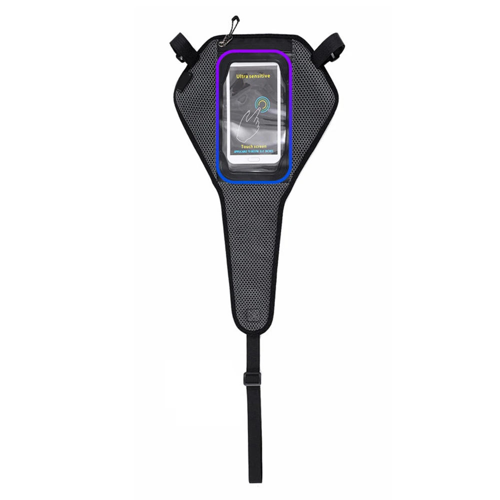 Adjustable Indoor Bike Net Phone Holder Adjustable Trainer Sweat Net Lightweight Design Mesh And Diving Cloth Nylon Material