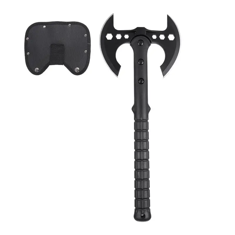 Outdoor EDC Portable Multifunctional Engineer Axe Camping Survival Tactical Axe Mountaineering Firefighting Hammer Car Tools