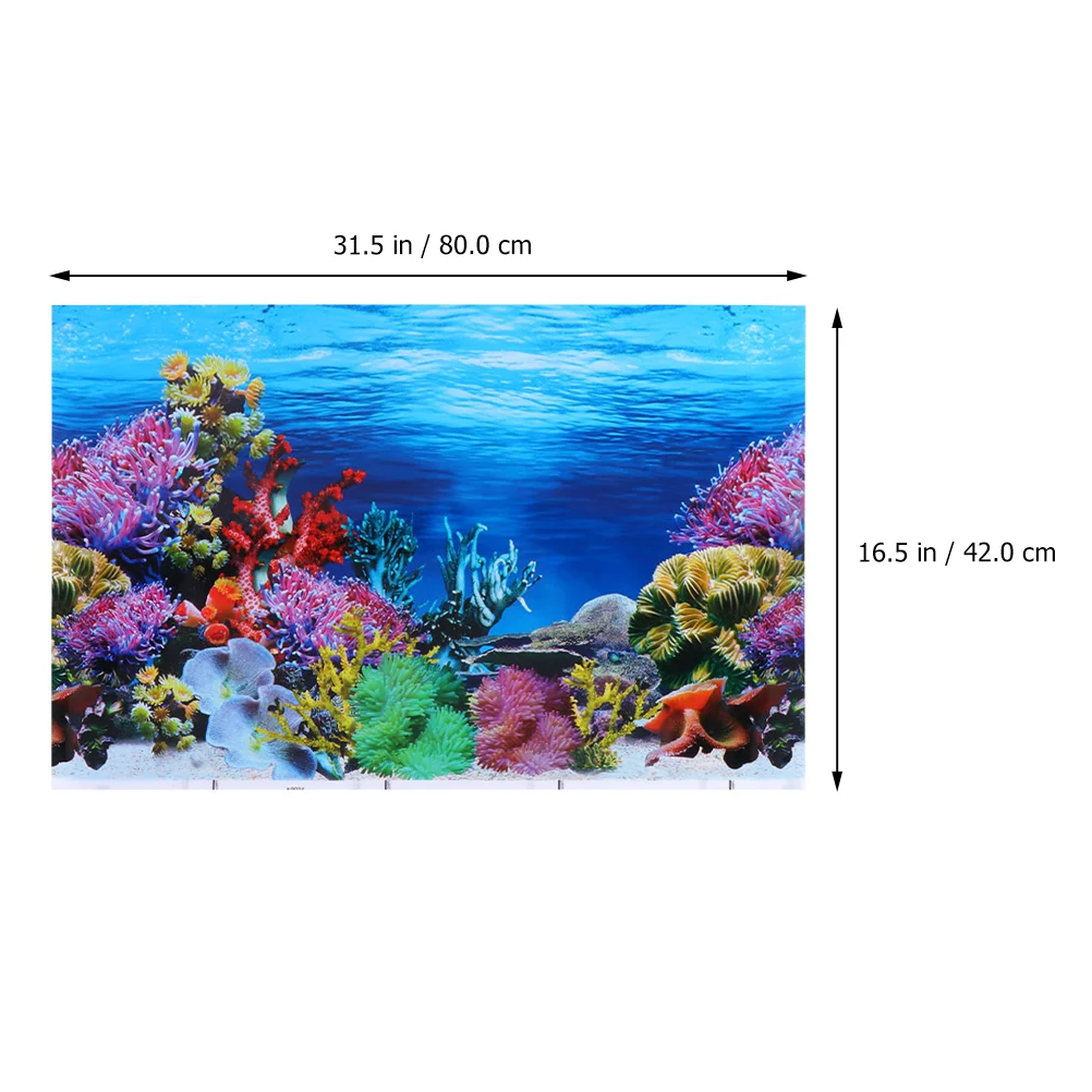 Fish Tank Background Paper Aquarium Sticker Wallpaper Underwater Poster Backdrop