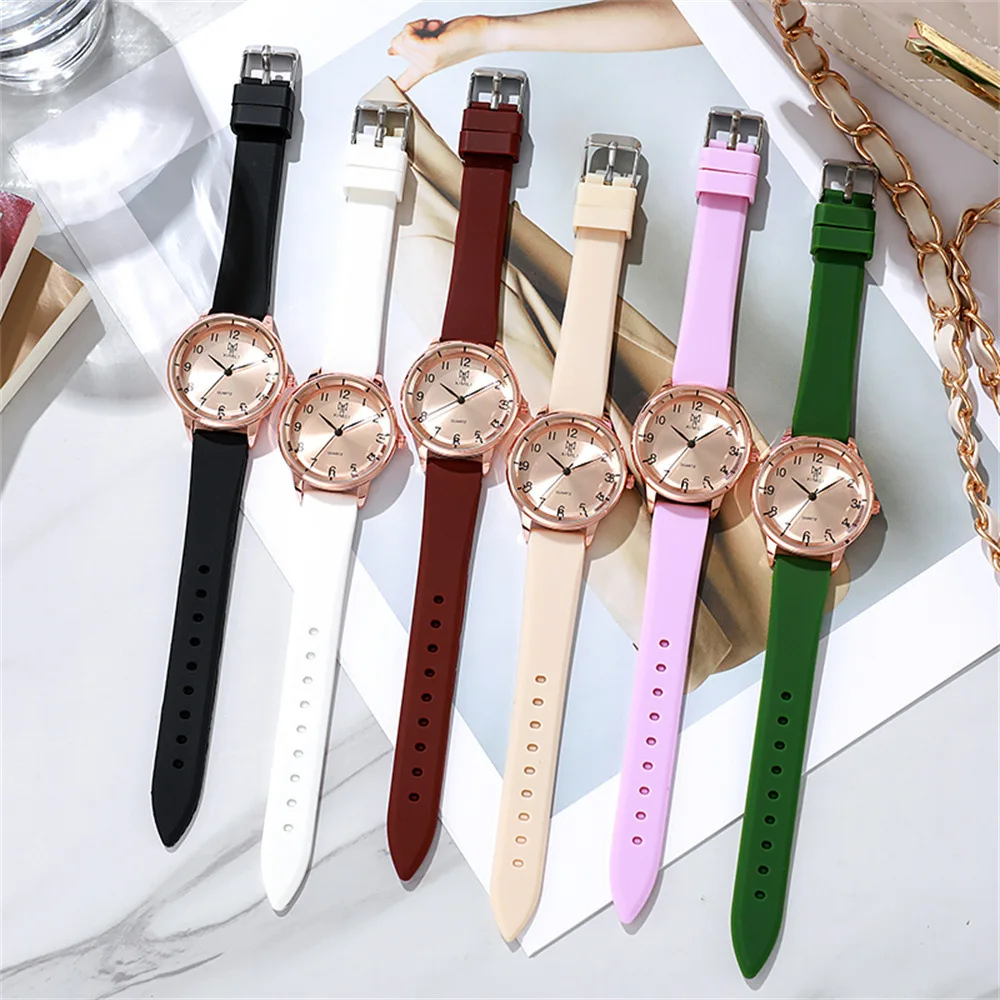 Fashion Woman watch simple silicone quartz watches casual wrist watch ladies digital clocks UTHAI H125