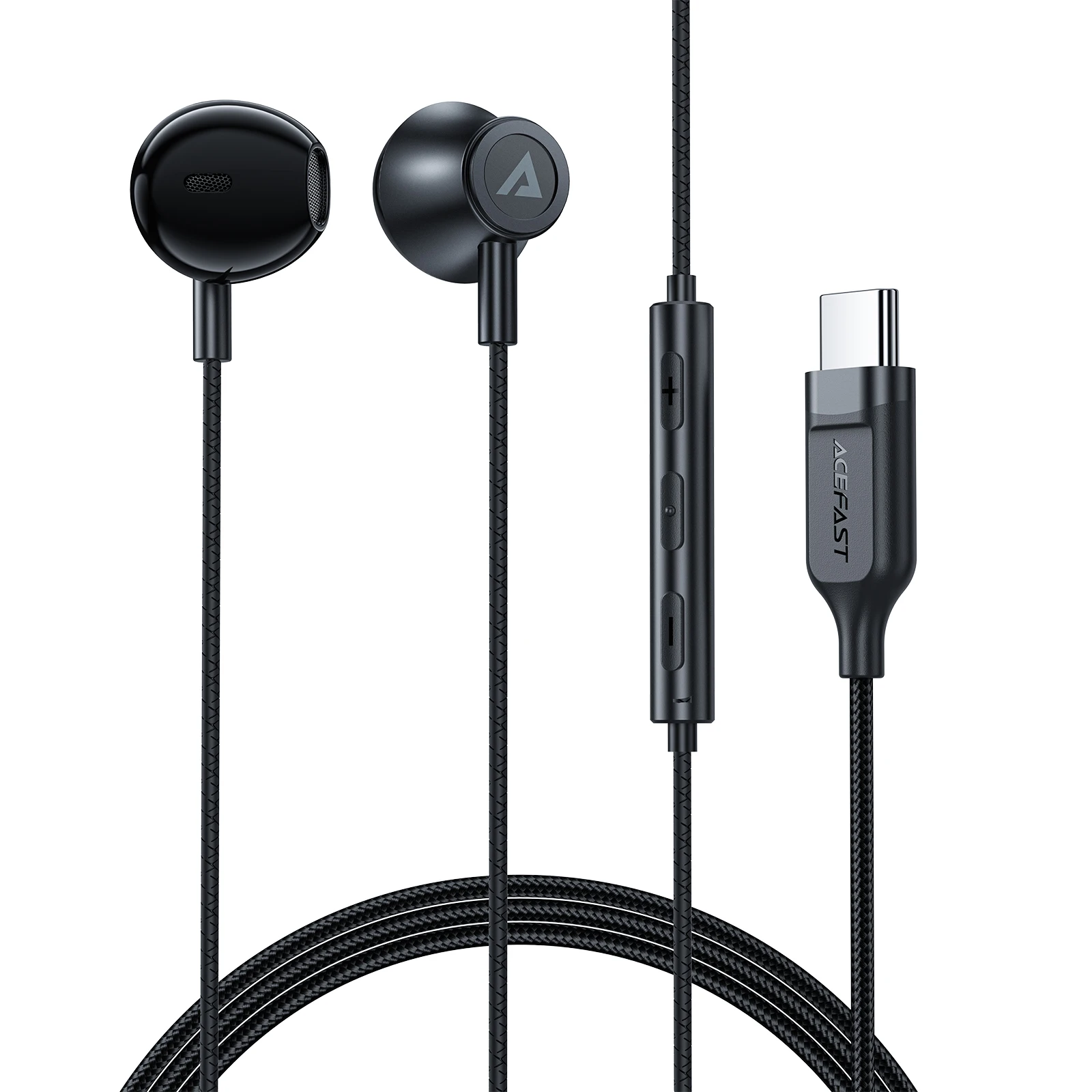 ACEFAST L2 USB-C 유선 이어폰, 마이크 포함, 아이폰 15/16 프로 맥스 인이어 음악, 클리어 사운드, USB C 포트 이어버드, 아이패드 태블릿용
