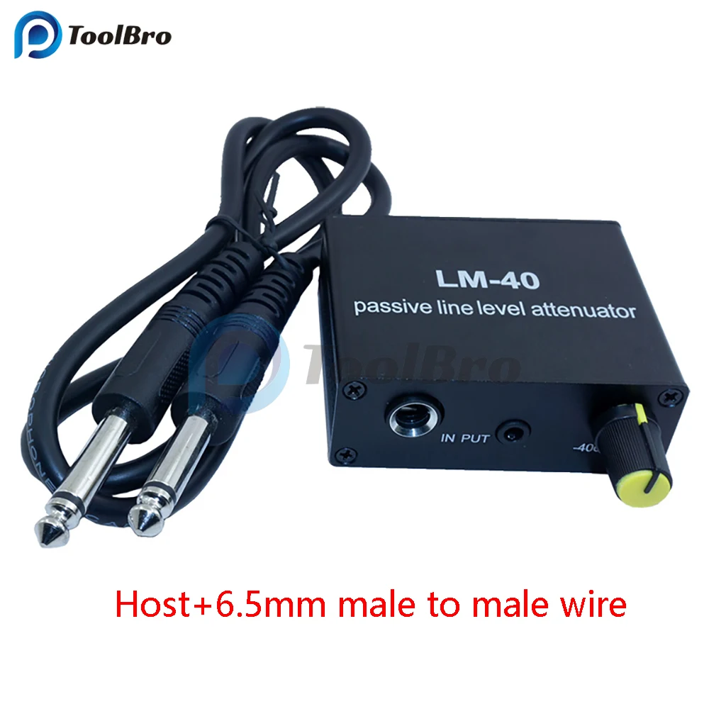 Imagem -03 - Linha Passiva Atenuador Nível Sinal de Saída de Áudio Placa de Som Alto Falante Microfone Guitarra Elétrica Alto e Baixo Nível Conversor