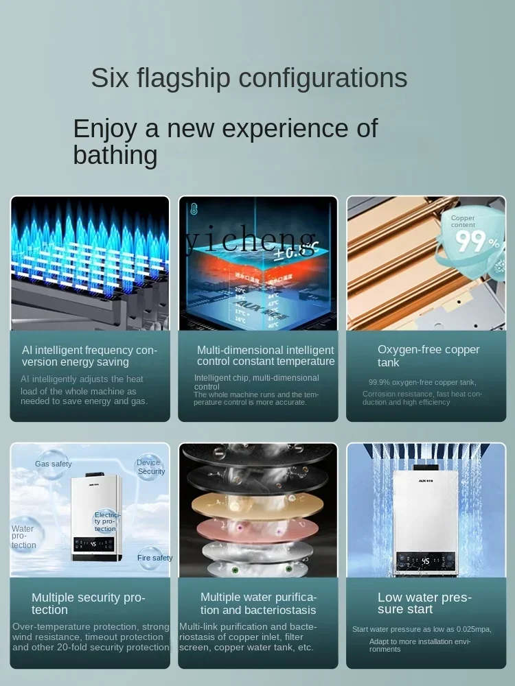 ZF ガス給湯器天然ガス電気家庭用瞬間熱強力な放電一定温度