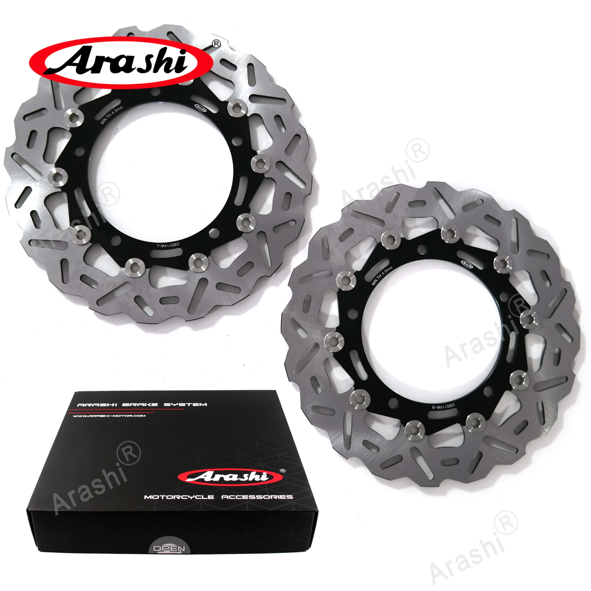 Arashi 1 Pair For KAWASAKI Z 900 / ABS 2017-2022 CNC Floating Front Rear Brake Disc Rotor Z900 2017 2018 2019 2020 2021 2022