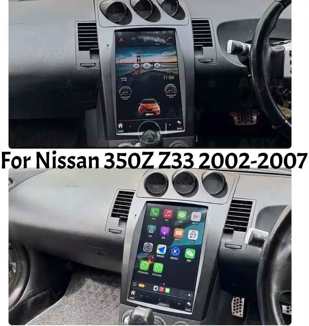 Car Radio For Nissan 350Z Z33 2002-2007 Android 12 Carplay Multimedia Player Auto Stereo GPS Navigation 12.1 Inch Touch Screen