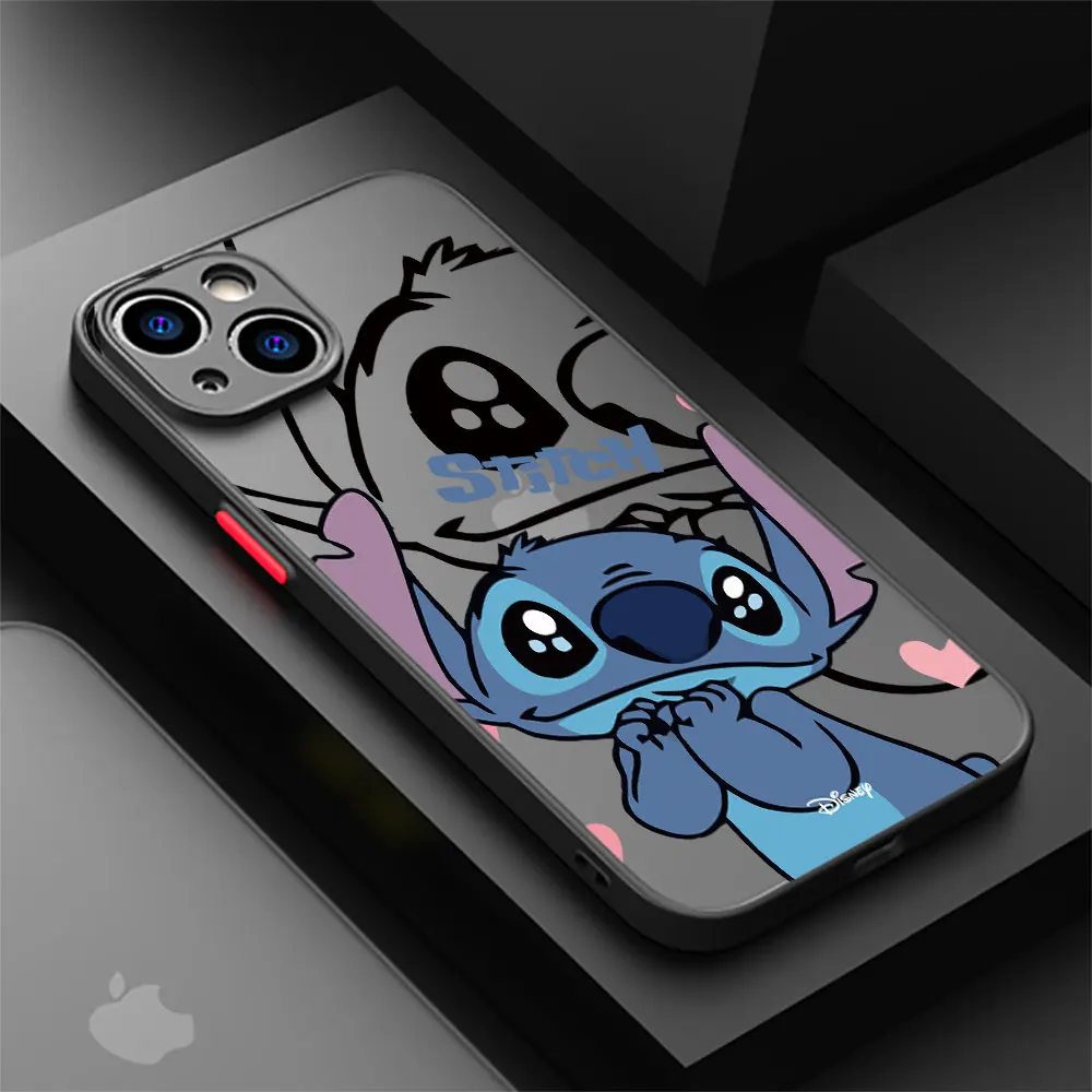 Disney Alien Creature Stitch Case For Apple iPhone 8 XR 11 Pro SE 2020 14 Plus 7 6 XS Max 13 12mini 15 14ProMax Soft Cover Phone