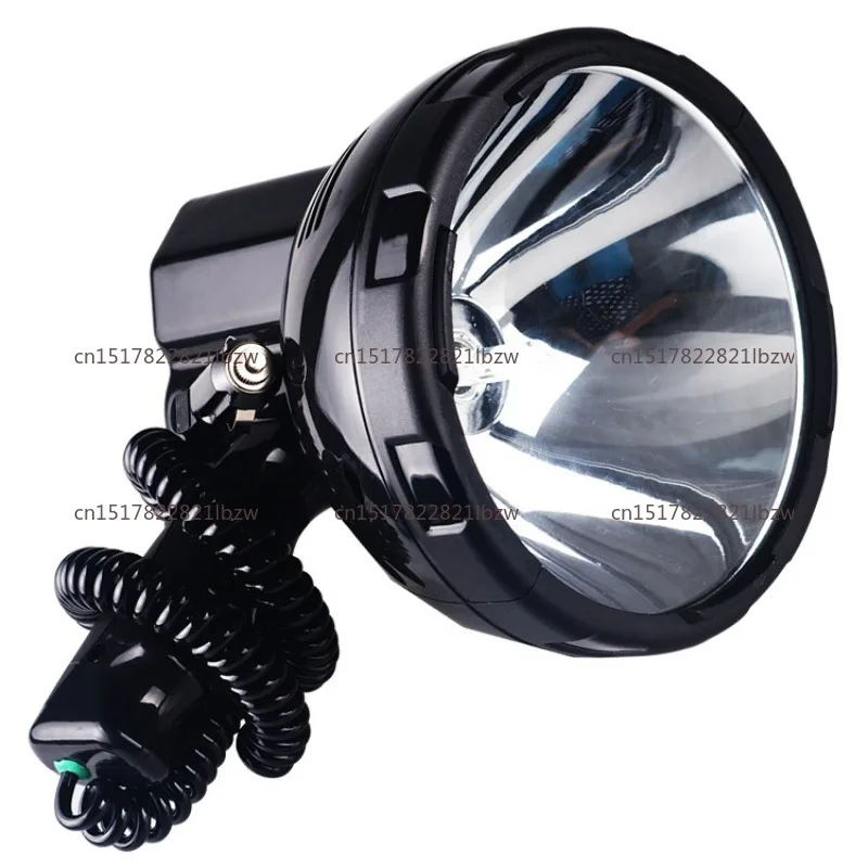 12V 55W 6500K Spotlight, Super Bright LED Flashlight Handheld Spotlight  3000 Meters Range, Large Flashlight Searchlight