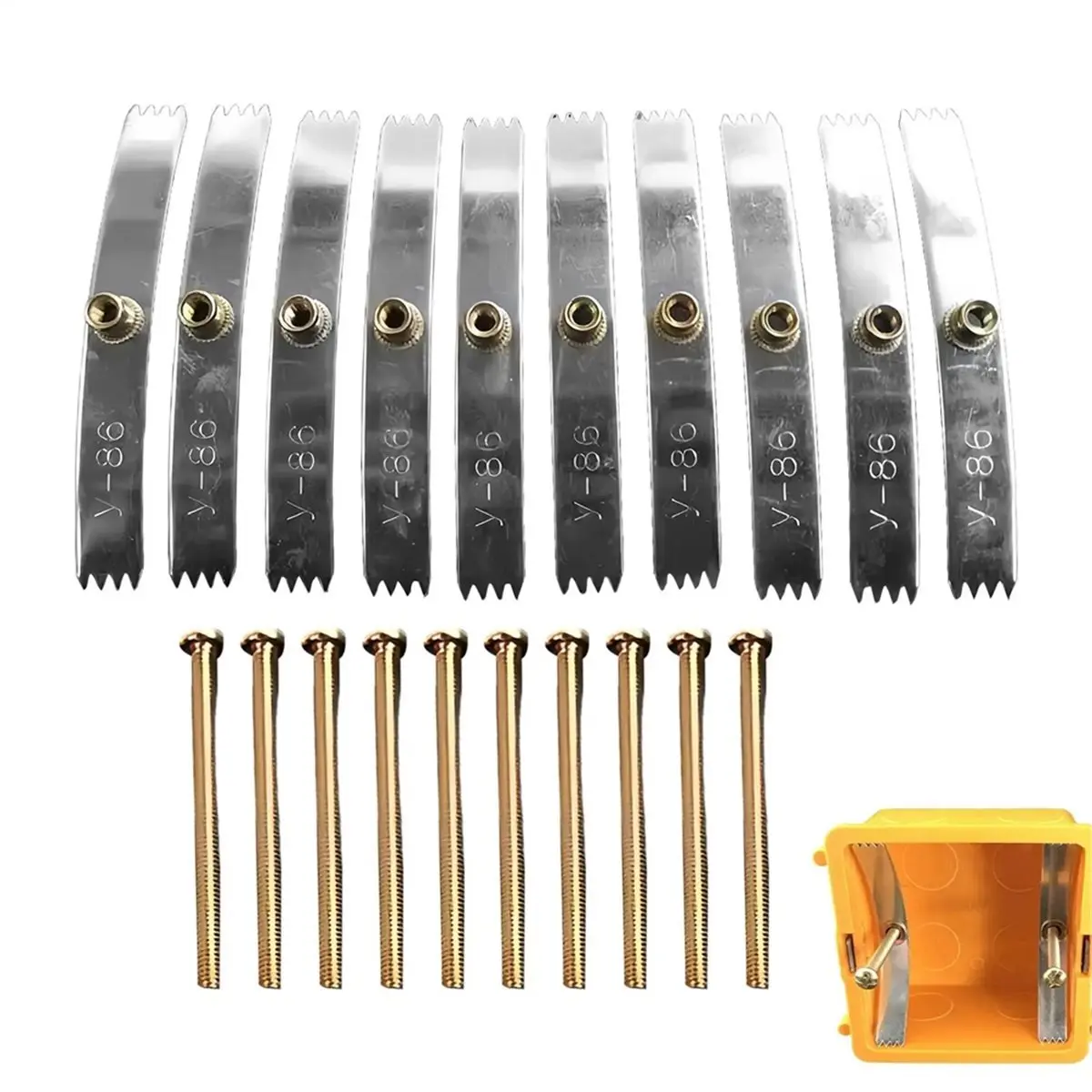 NOCM Concealed Box Repair Tool 10 Pieces Tool Junction Box Repairer with Teeth for Household Renovation Wiring Maintenance