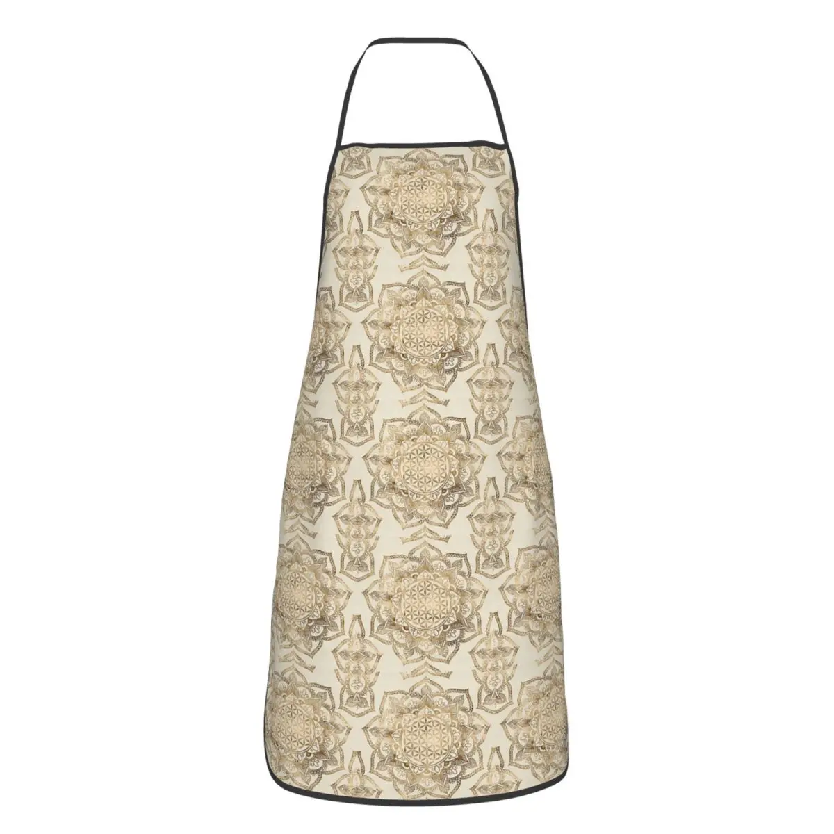 Flower Of Life In Lotus Pastel Golds And Canvas Aprons Chef Cooking Tablier Bib Kitchen Cleaning Pinafore for Women Men