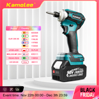 Kamolee 588Nm Cordless Electric Impact Brushless Wrench 5 Speed Screwdriver Power Tool 1/4\