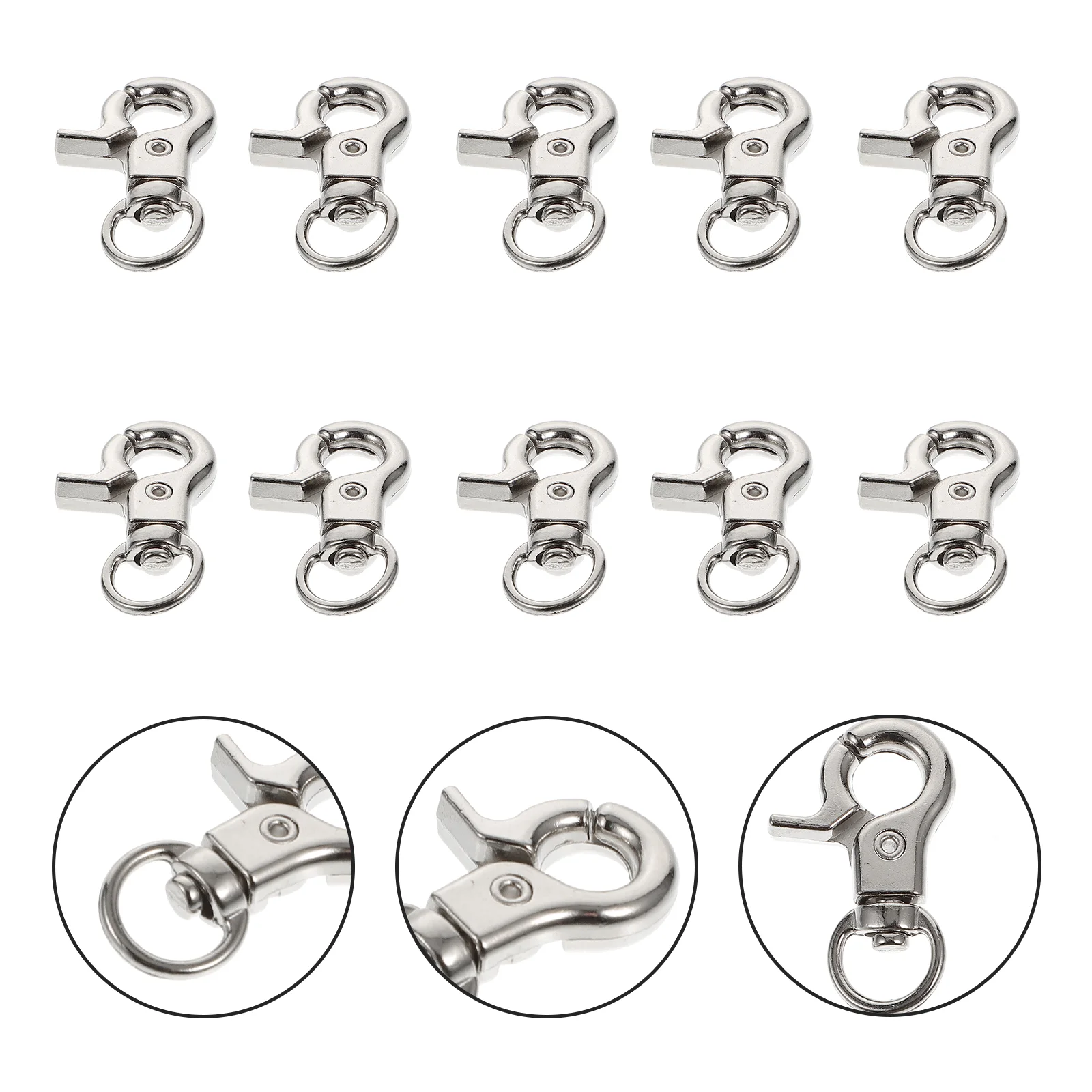 10 Pcs Birdcage Lock Trigger Heavy Duty Snaps Hook Birds Clip Pet Cages Chains Parakeet Safety Clips Hooks Anti-escape Latch up