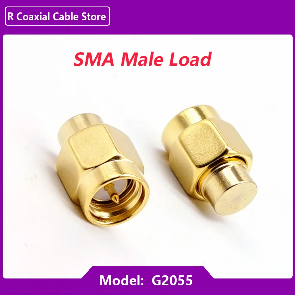 Carga manequim Conectores de tampa niquelado, terminação coaxial RF, macho SMA, 6GHz, 50 Ohm, acessórios, 1PC