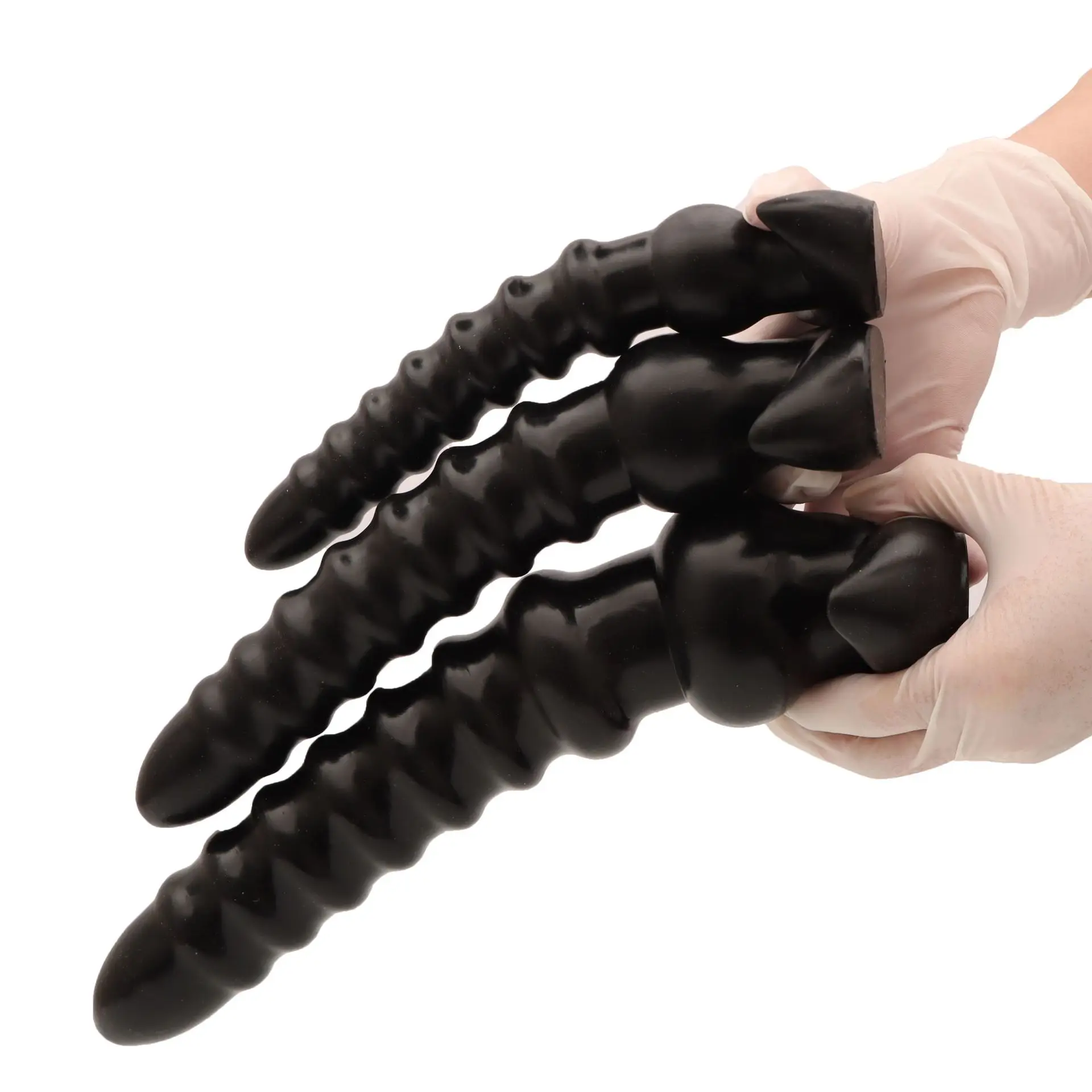 Thread Anal Plug Long Anal Beads Butt Plug Stimulator Silicone Ribbed Dildo Anal Dilator Sex Toys for Women Masturbator Buttplog