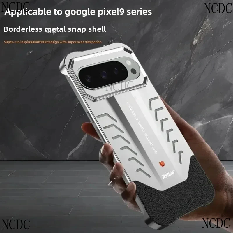 Mobile Phone Google PIXEL9 Borderless Aluminum Alloy Napa Leather Elastic, Heat Dissipation And Anti-Drop
