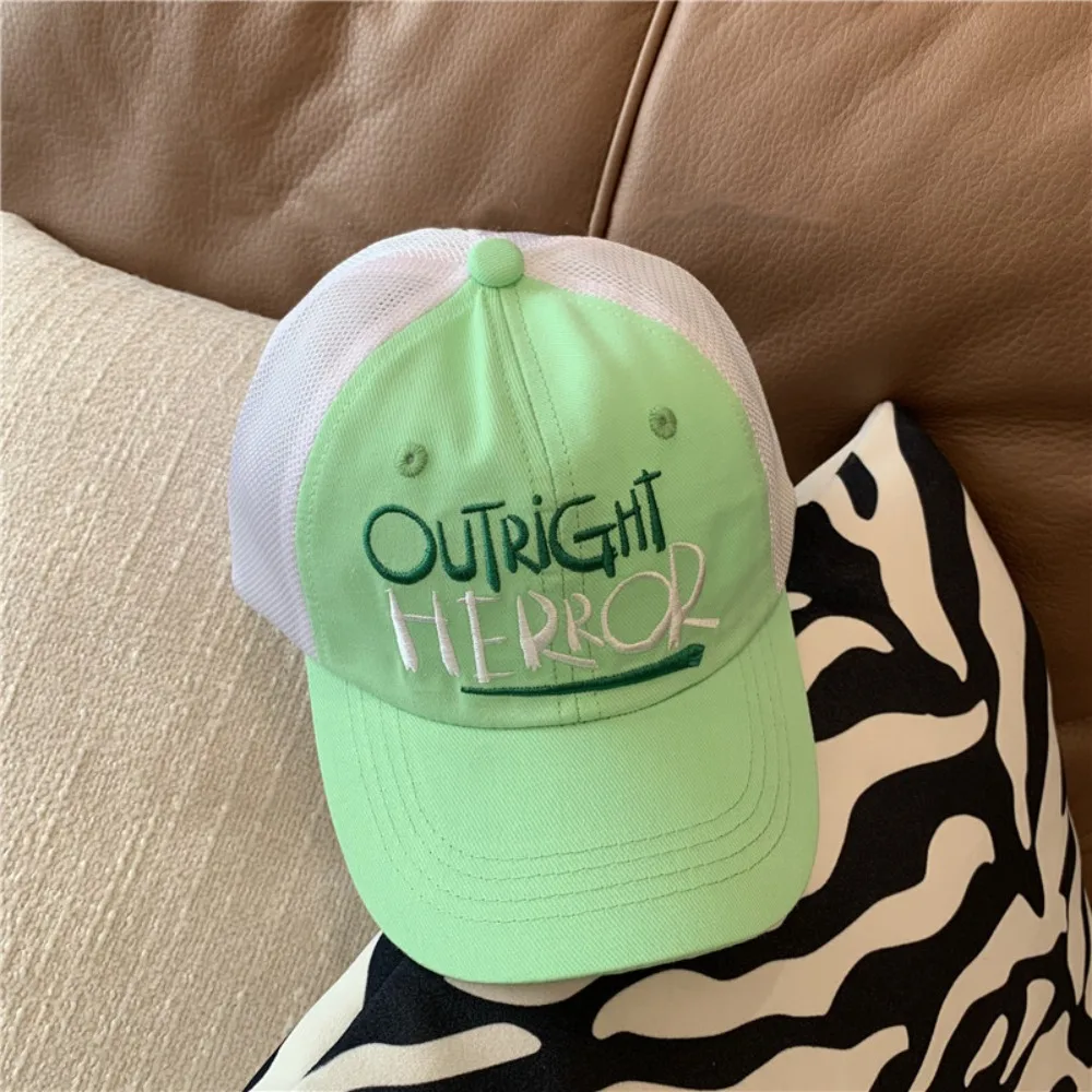 

Korean Style Children Candy Color Baseball Hat Quick-dry Letter Embroidery Kid Summer Sun Hat Anti-UV Tennis Hat