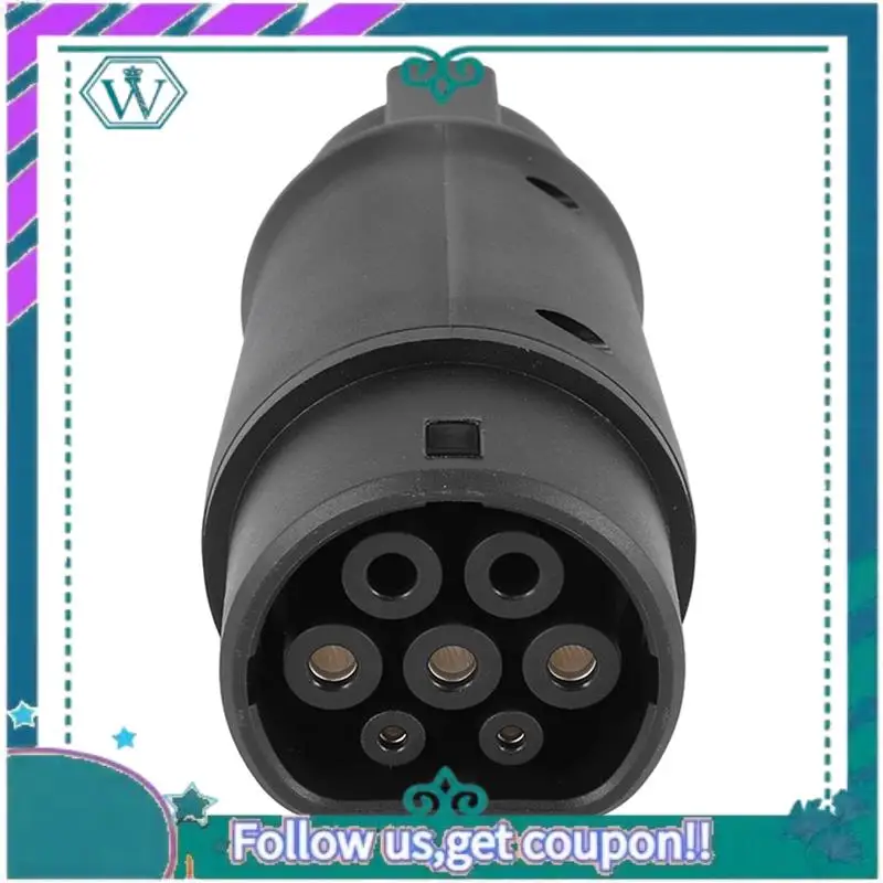 Upgraded 4PCS EVSE EV Adaptor 32A J1772 Type 1 To Type 2 Plug EV Adapter, Electric Cars Vehicle Charger Charging Connector