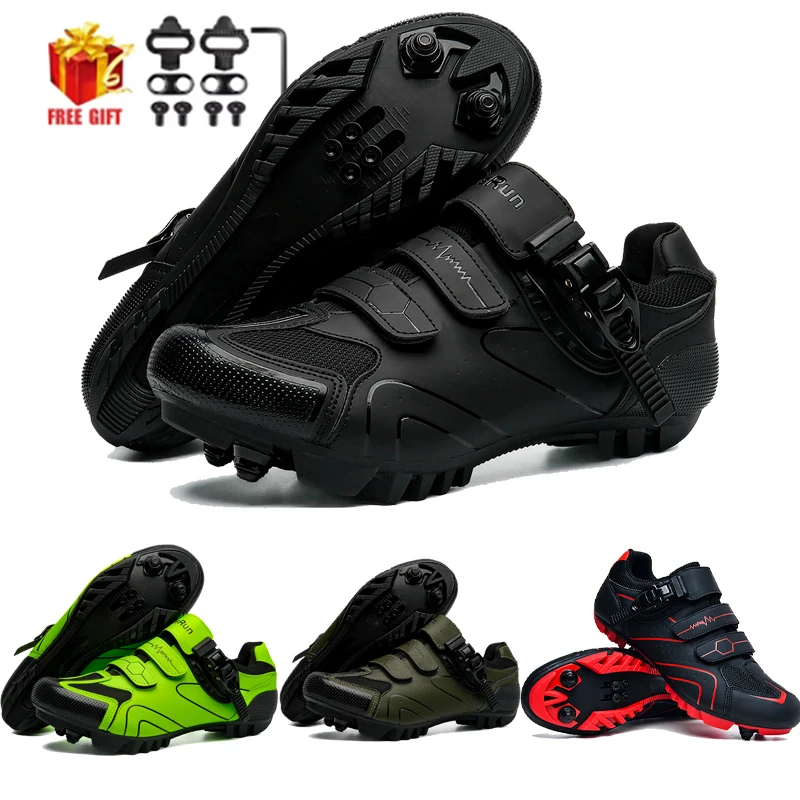 New Men's Cycling Shoes, Convenient Double Rotating Buckle Mountain Shoes, Road Cycling Shoes, Outdoor Sports And Leisure Shoes