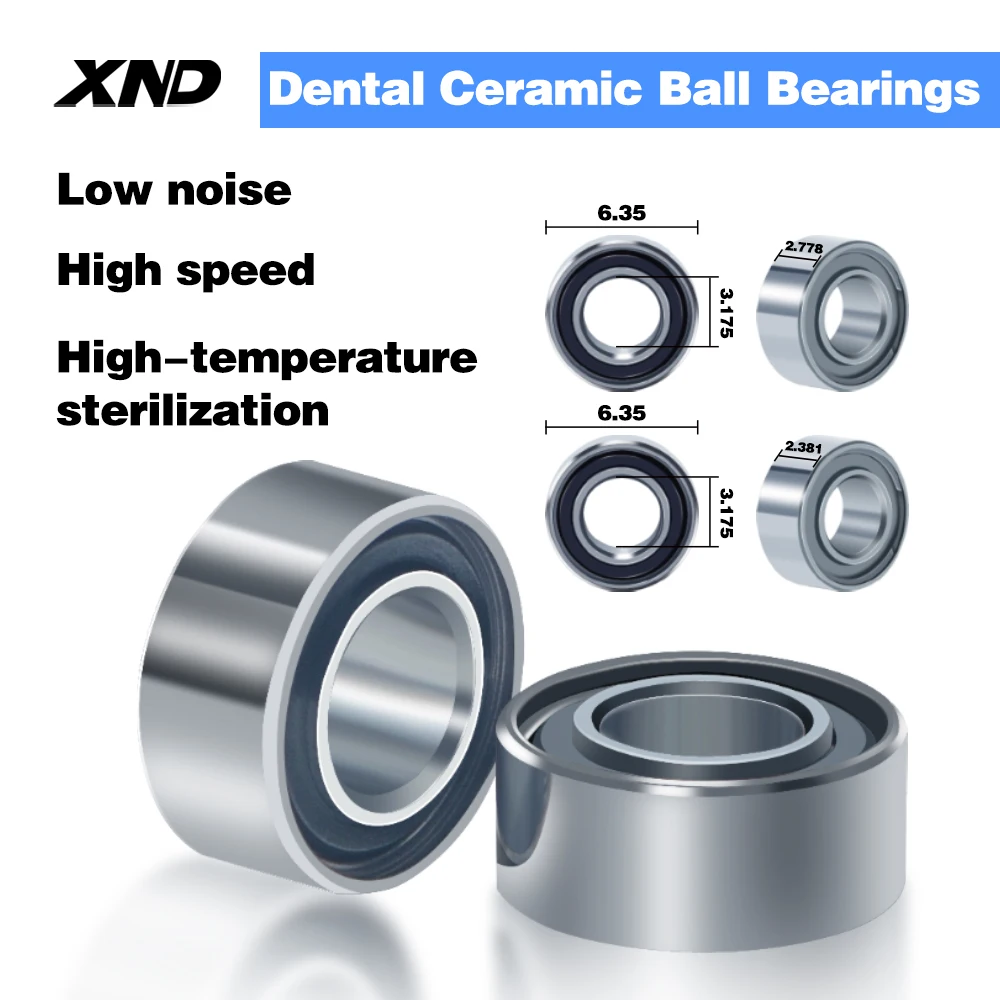 XND 2.38mm 2.78mm White Ceramic Ball Bearing with Lid for Dental High Speed Handpiece Rotor’s Repair Replace Dental Accessories