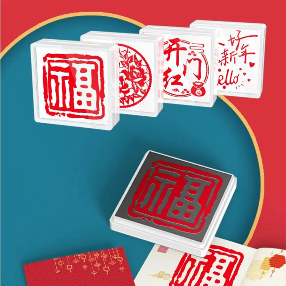 

Drawing Doodle Graffiti Chinese New Year Stamp Children DIY Toys Clear Stamping Good Luck Blessing Stamp Quick-drying