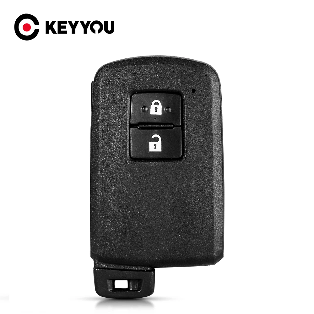 KEYYOU 2 Buttons Smart Remote Car Key Shell Case Fob For Toyota Avalon Camry RAV4 Prius Corolla 2013 2014 2015 2016 2017 2018