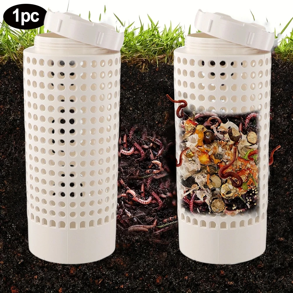 1/2/3pcs Worm Composting Bin With Holes And Lid Space-Saving PVC Composter Tube For Garden Courtyard Lawn Care
