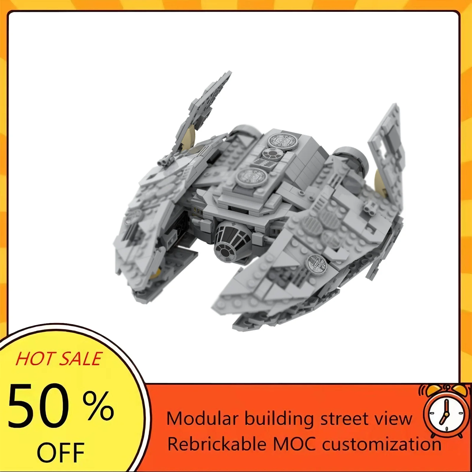 

807 деталей, популярная модель космического корабля из фильма, конструктор MOC, модульные технологичные кирпичики, подарки, праздничный набор для сборки, детская игрушка