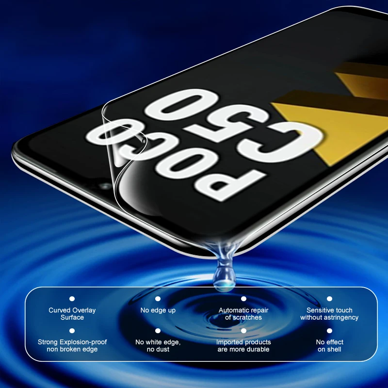 6in1 Hydrogel Weichen Film Für Xiaomi Poco C50 6,52 zoll Kamera Objektiv Protector Wenig Poco C50 c 50 50c pococ50 4G Schutz Film