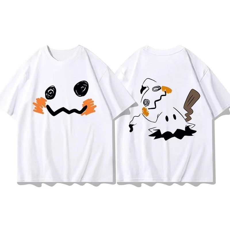 Miniso  Anime Cute Mimikyu Printed T-shirt Hot Selling Summer New Women men Loose Casual Trend Versatile Short Sleeved