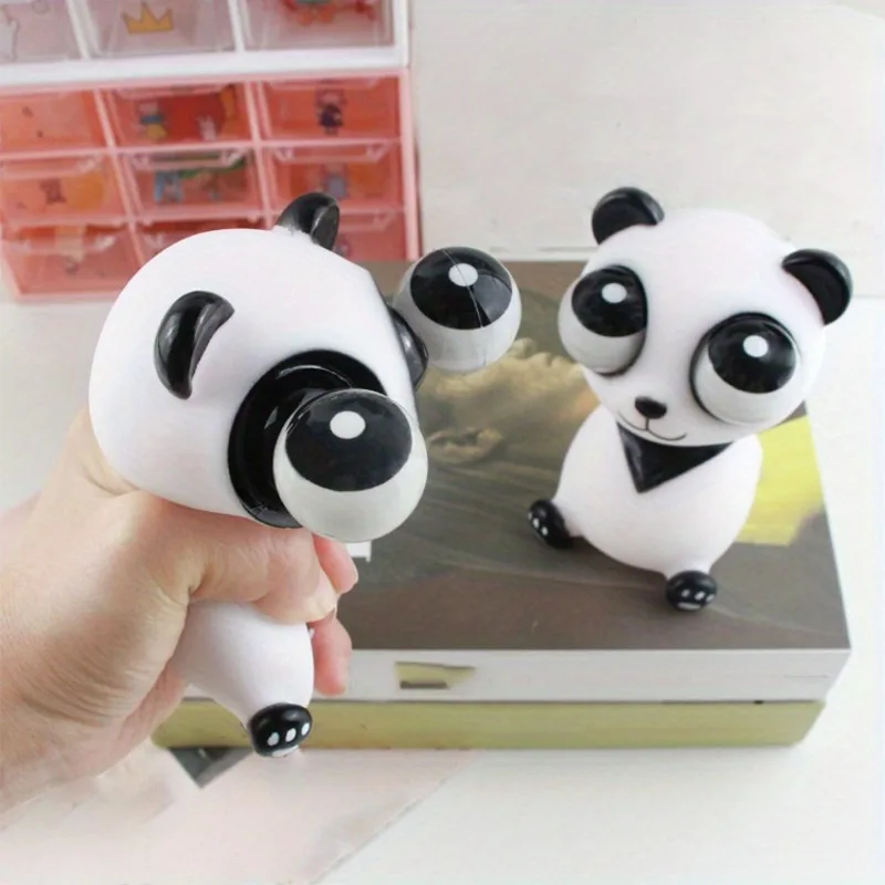 Panda Squeeze Toys Funny Stress Relief Squishy Toys with Pop Out Eyes Sensory Therapy Fidget Toys for Kids Adults with Autism