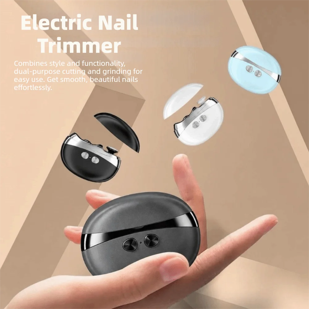 Rechargeable Electric Nail Clippers Portable LED Light Automatic Nail Trimmer Multifunctional Easy To Use Nail Polisher Adults