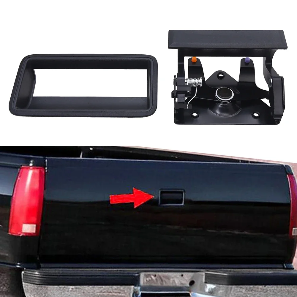 Rear Liftgate Tailgate Handle with Trim Bezel For Chevrolet GMC C/K Truck 1988-2002 15531113 15606895 15991785 15991786 15569326