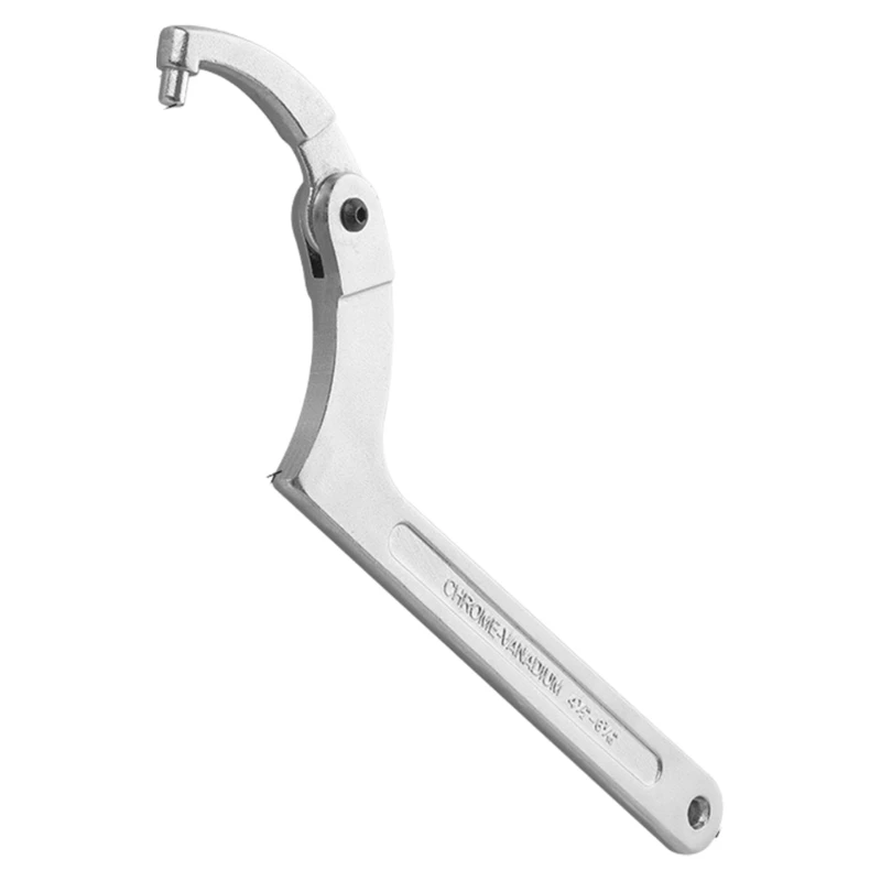 1pc Adjustable Hook Wrench 19-51mm/32-76mm/51-121mm/115m-170mm C Hook Wrench Stainless Steel Hook Wrench Joint Hook Wrench