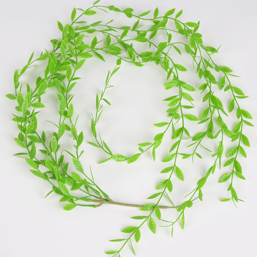 

6 Pcs Simulated Wicker Decoration Artificial Plants for Willow Leaves Faux Outdoor Indoor Wedding Simulation Ornaments