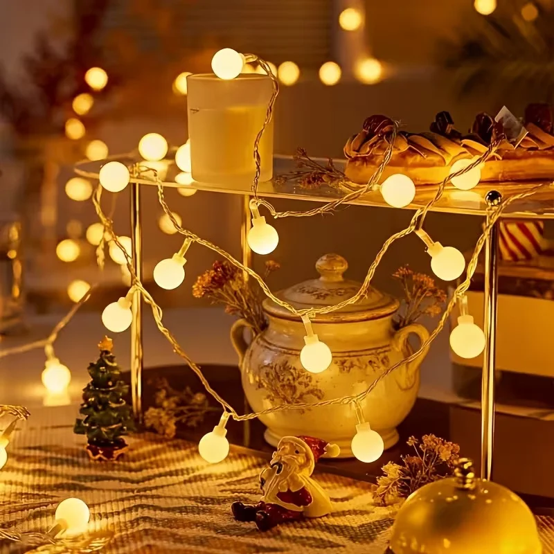 10M USB/Battery Power Ball LED Fairy String Lights Garland Outdoor Camping Hanging Lamp Tents Wedding Garden Christmas Decor