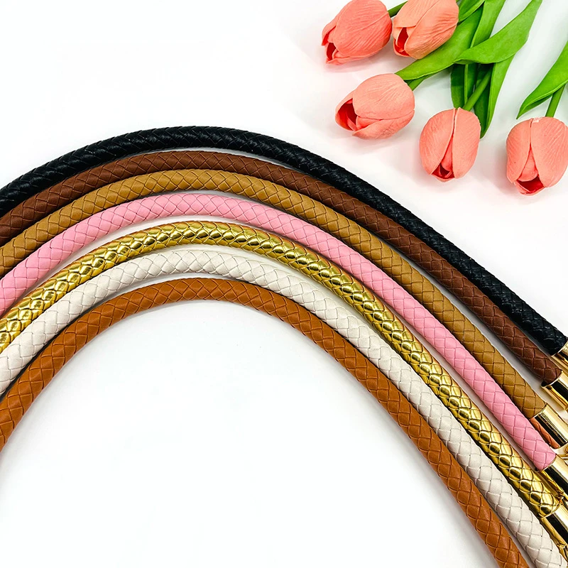 PU Leather Braided Rope Handles For Handbag DIY Replacement Bag Strap Shoulder Bags Belt Hot Purse Belts Bag Accessories