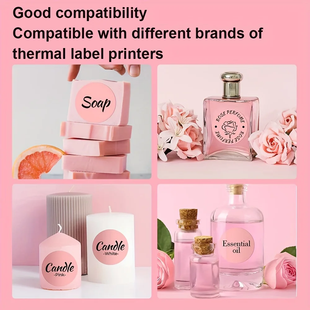 600pcs 2inch Round Blank Handmade Sticker Black White Pink Paper Stickers Scrapbooking Stickers Party Gift Decorations Labels