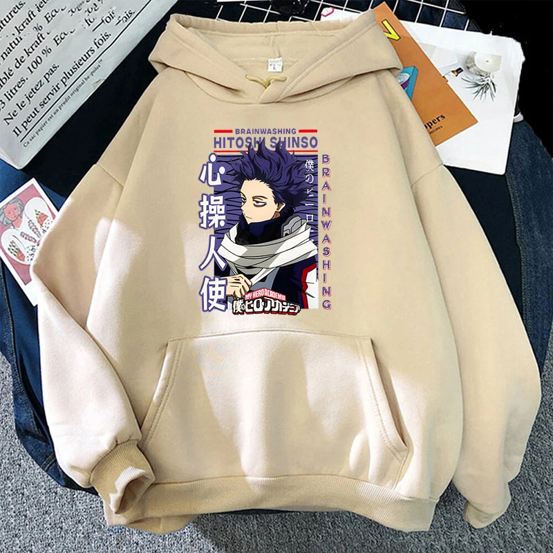 

New Anime Shinso Hitoshi Hoodies Women Men Casual Personality Pullover Fashion Long Sleeve Sweatshirt