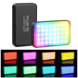 LUXCEO V10 Mini Video Light RGB Panel on-Camera Lights Photography Lamp Dimmable LED Fill Lighting for Vlogging,Video Conference