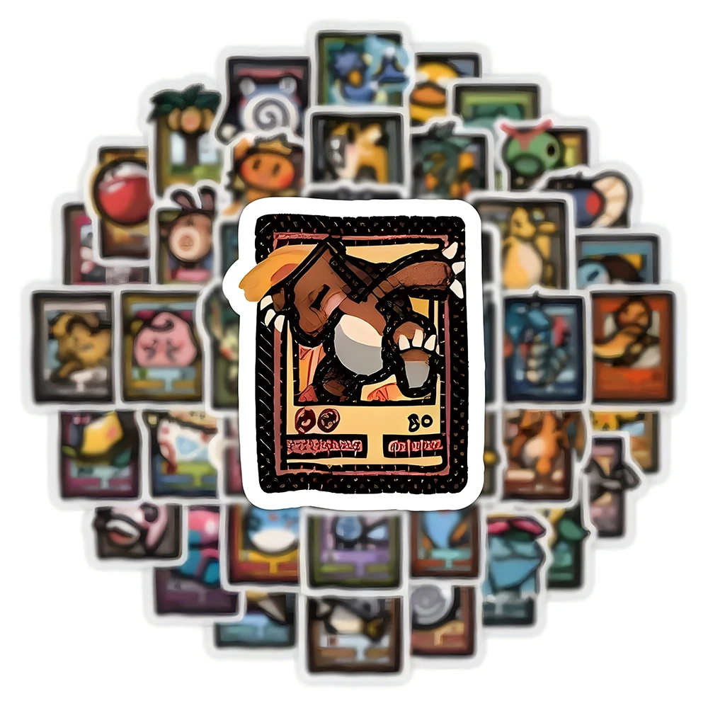 10/30/50/103 Stück Pixel-Style Anime Pokemon Graffiti-Aufkleber für Laptop Handyhülle Wasserfeste Niedliche Charmander Squirtle Sticker – Detail 4