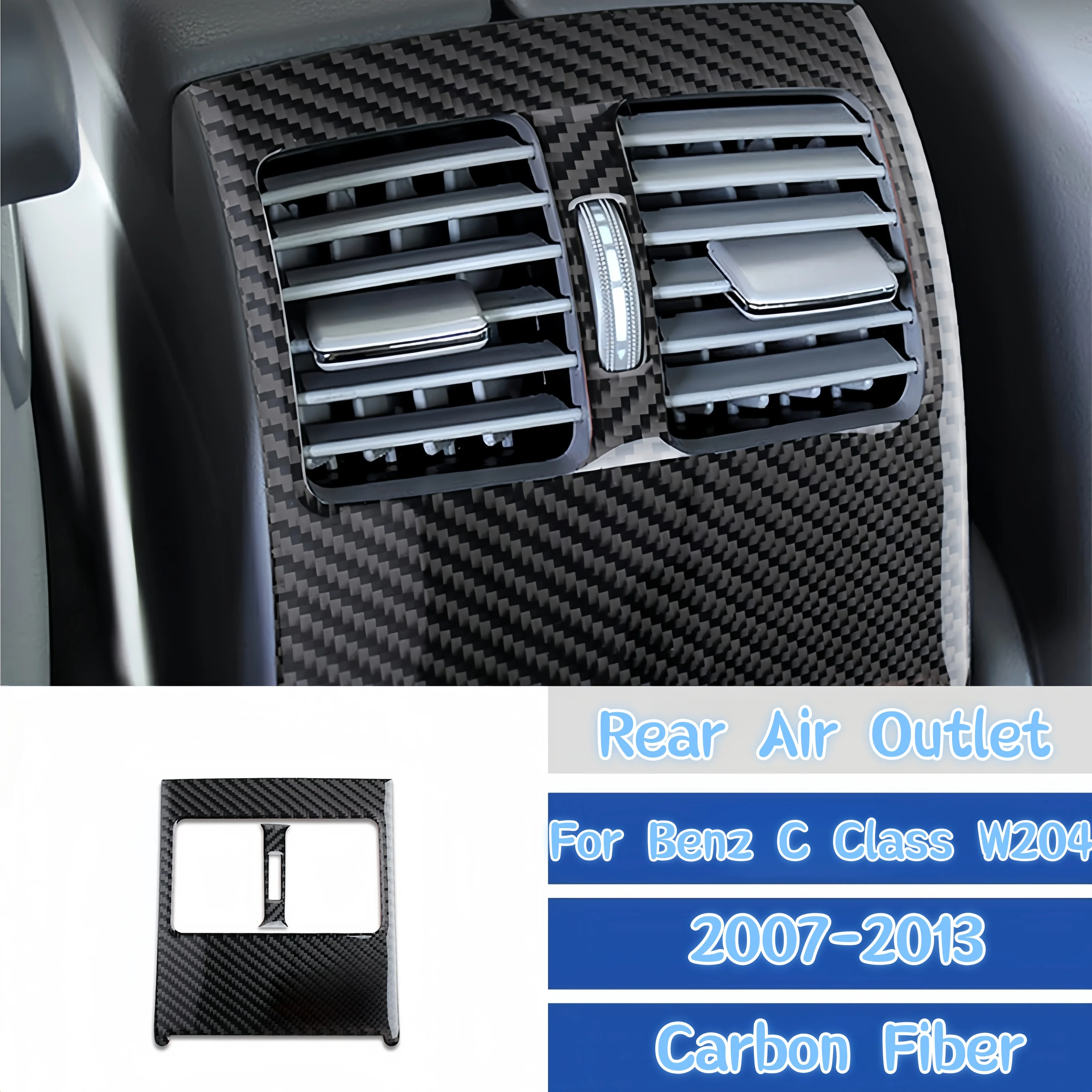 

Для Mercedes Benz C Class W204 2007-2013 автомобильные аксессуары из углеродного волокна, автоматическое заднее воздуховыпускное отверстие, декоративная крышка, наклейки