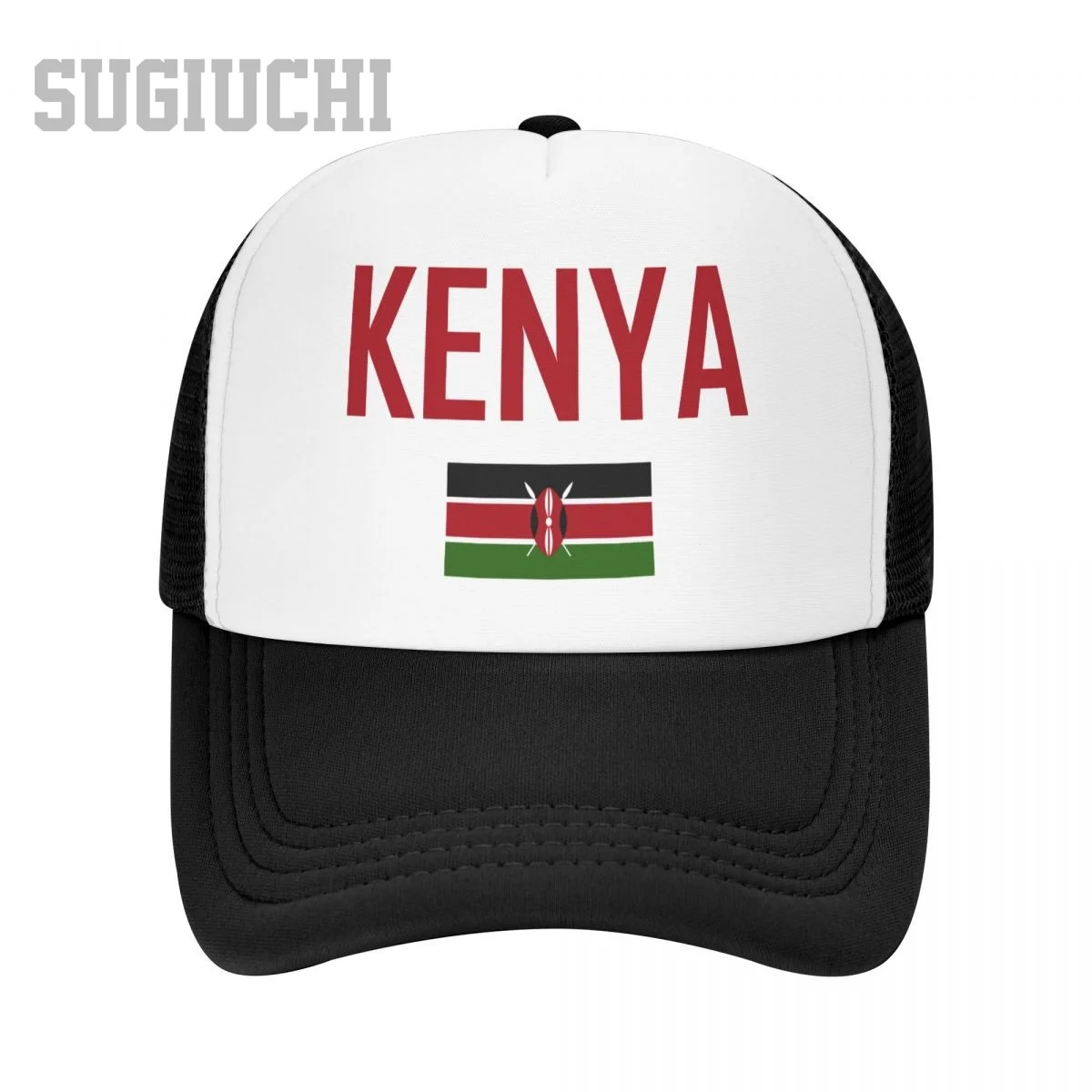 

Unisex Mesh Cap Hat KENYA Flag And Font Trucker for Men Women Baseball Caps Outdoors Cool